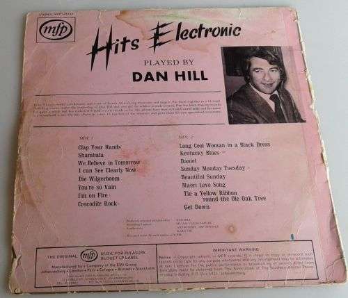 Hits electronic played by Dan Hill LP