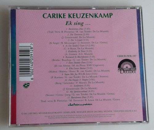 Ek sing - Carike Keuzenkamp CD