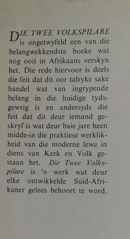 Die twee volkspilare deur dr JR Albertyn