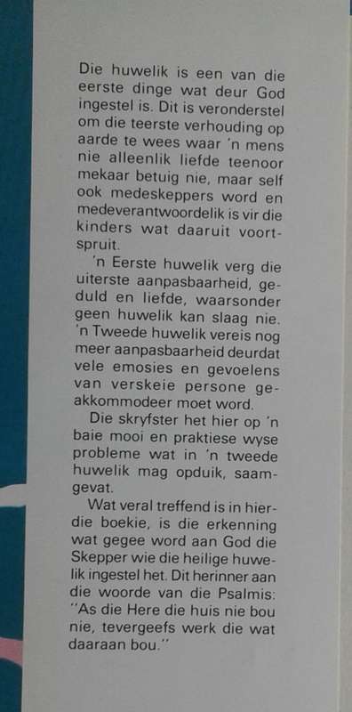 Suksesvolle tweede huwelik deur E van den Heever
