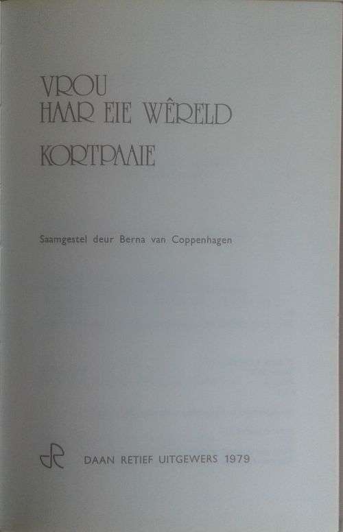 Vrou haar eie wereld - Kortpaaie