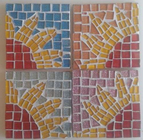 Handmade mosaic coasters