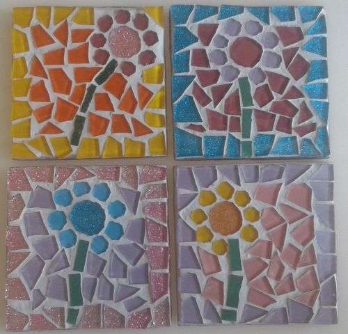 Handmade mosaic coasters