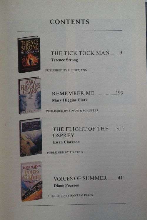 Reader`s digest condensed book: The tick tock man, Remember me, The flight of the osprey, Voices of