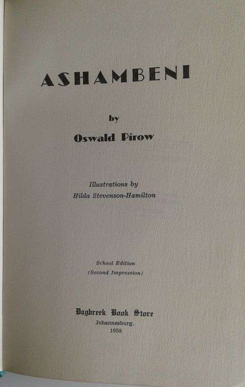 Ashambeni by Oswald Pirow