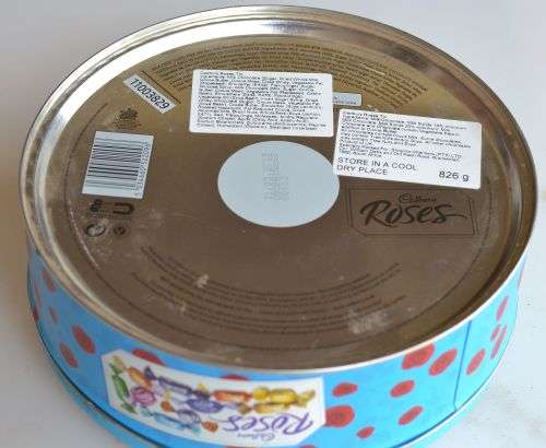 Cadbury roses tin