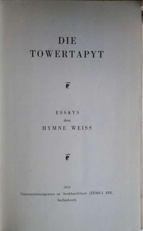 Die towertapyt deur Hyne Weiss