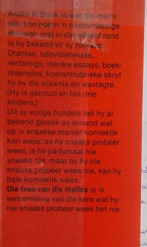 Die fees van Die malles deur Andre p Brink