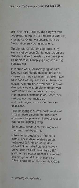 Voorwaarts mars deur dr Izak Pretorius