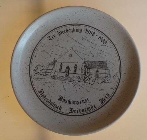 Ter herdenking 1888-1988 Bosmansrust Nederduitsch Hervormde Kerk Bord