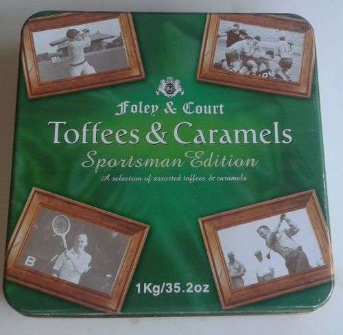 Foley and Court toffees and caramels tin (Sportsman edition)