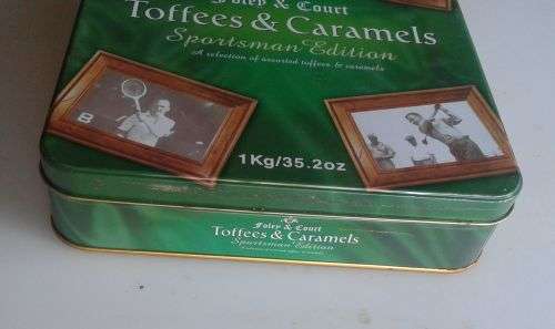 Foley and Court toffees and caramels tin (Sportsman edition)