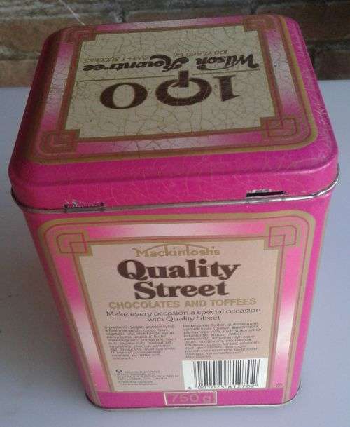 Quality street tins