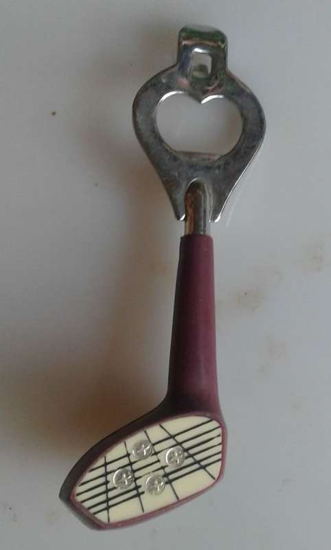 Golf club bottle opener