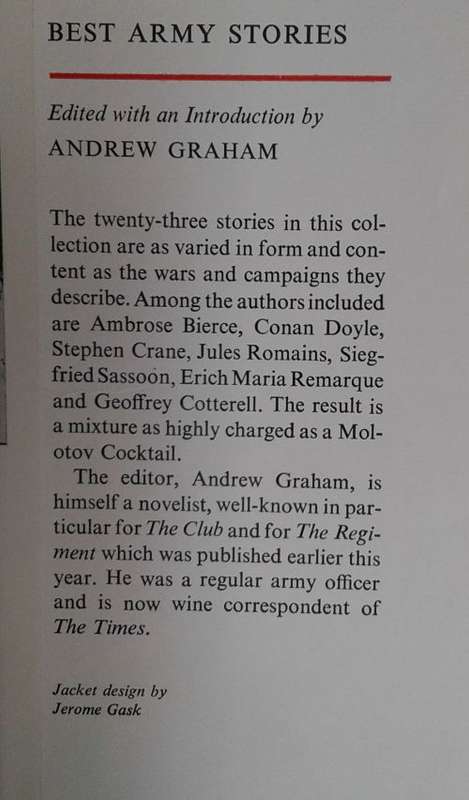 Best army stories edited by Andrew Graham - rare