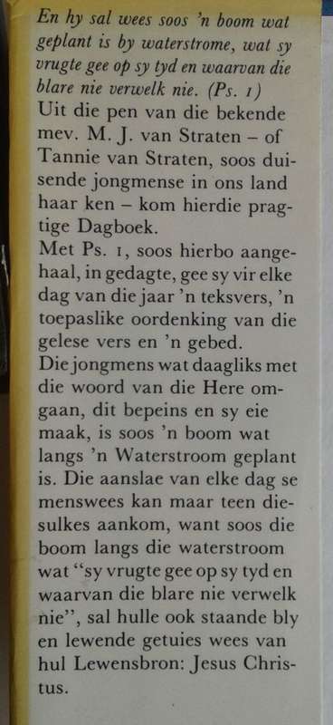 `n Boom langs die waterstroom deur MJ van Straten