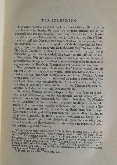 De Christus verwachting in het Oude Testament door dr AH Edelkoort 1941
