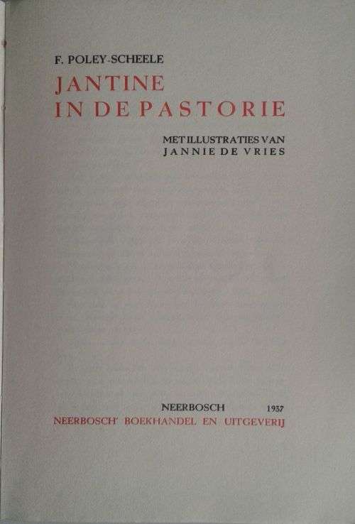 Janrine in de pastorie door F Poley-Scheele