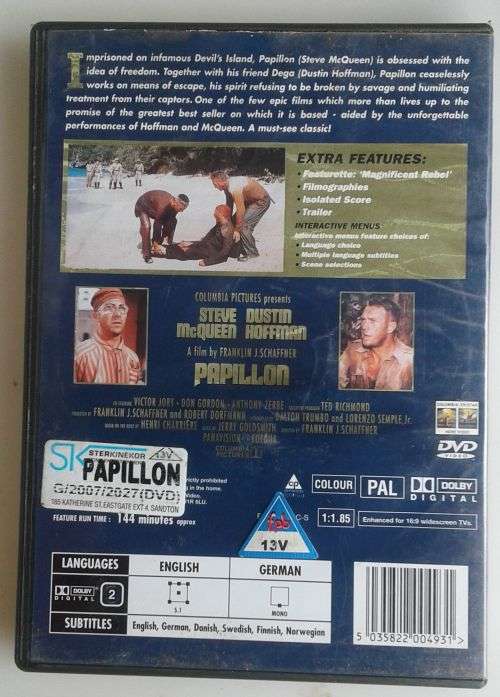 Papillon by Steve McQueen and Dustin Hoffman