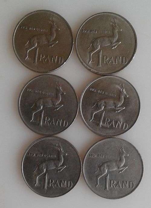 6 x Old R1 coins 1990