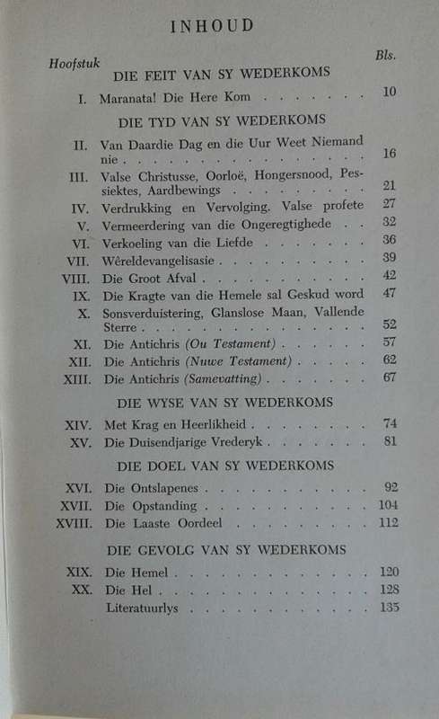 Die wederkoms van Christus deur dr DJ Barnard