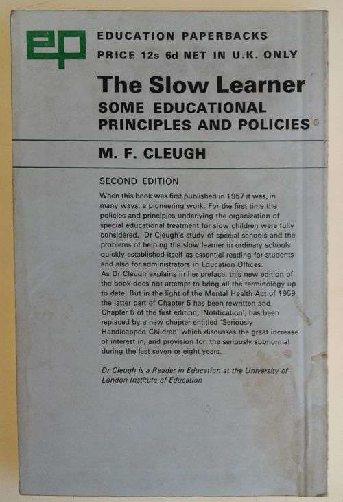 The slow learner by MF Cleugh