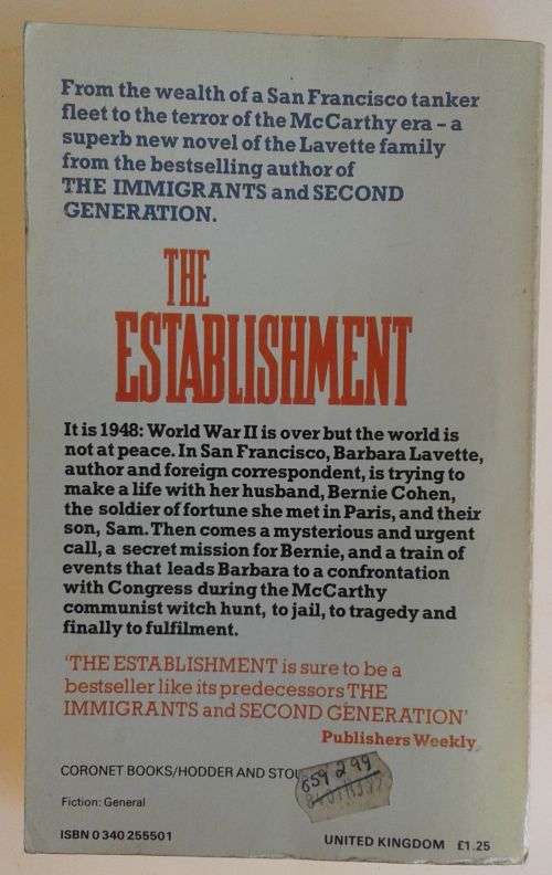 The establishment by Howard Fast