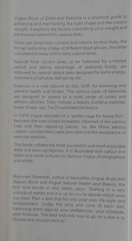Vogue book of diets and exercise