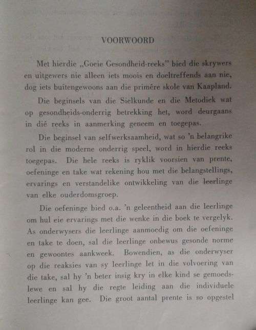 Goeie gesondheidreeks St V