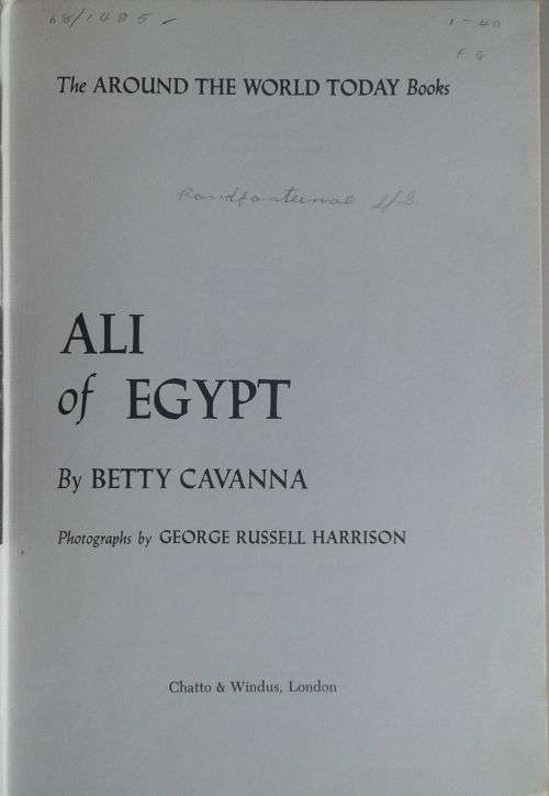 Ali of Egypt by Betty Cavanna