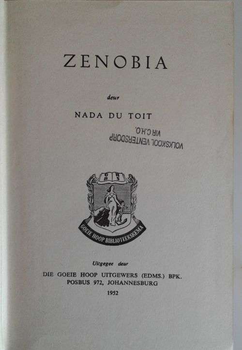 Zenobia deur Nada du Toit