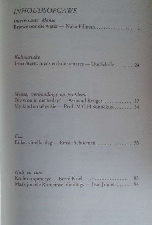 Vrou haar eie wereld - Klassieke keur