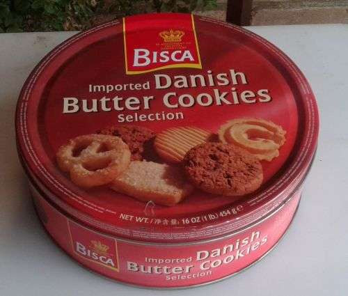 Bisca imported danish butter cookies tin
