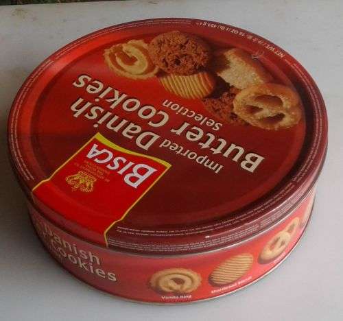 Bisca imported danish butter cookies tin