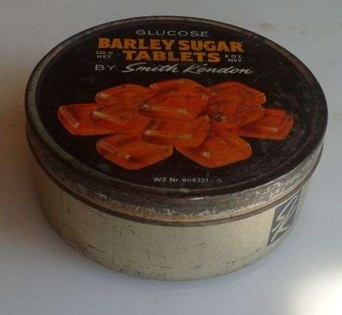 Glucose barley sugar tablets by Smith Kendon tin