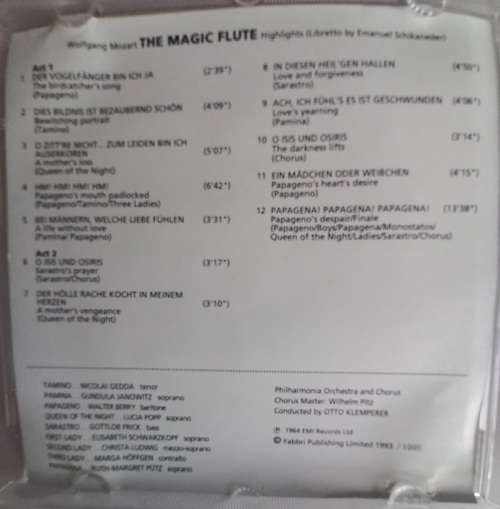 Discovering opera: The magic flute cd