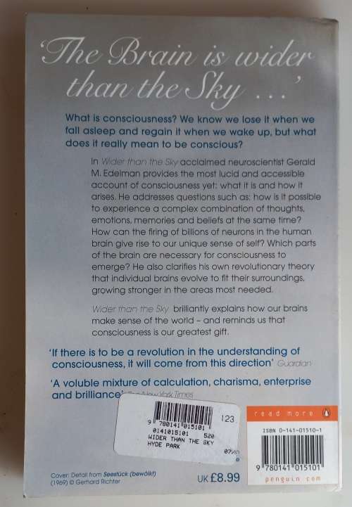 Wider than the sky by Gerald M Edelman