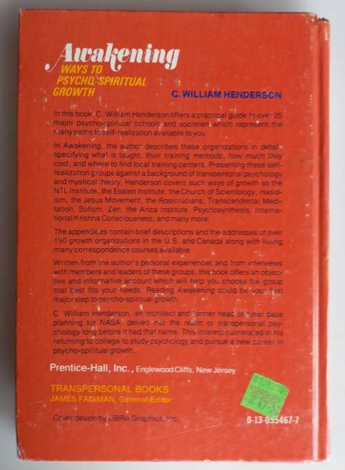 Awakening ways to psycho-spiritual growth by C William Henderson