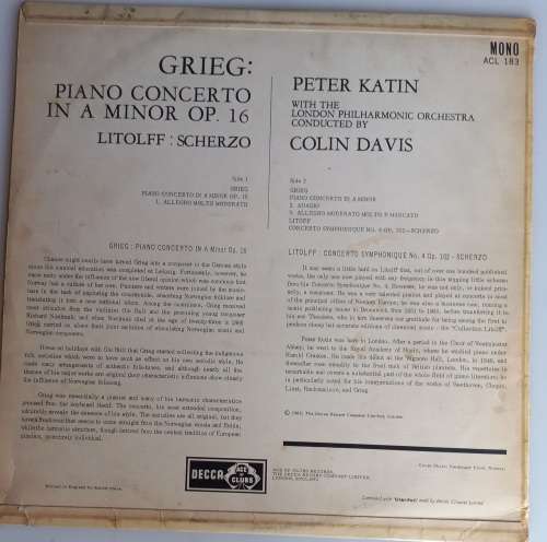Grieg piano concerto LP