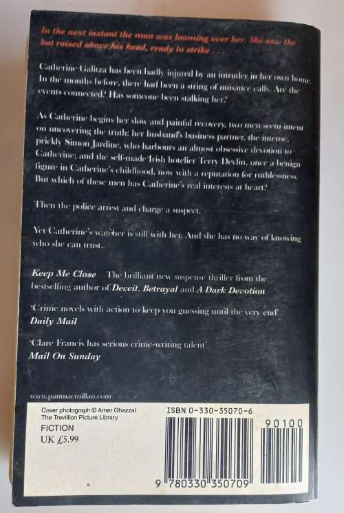 Keep me close by Clare Francis