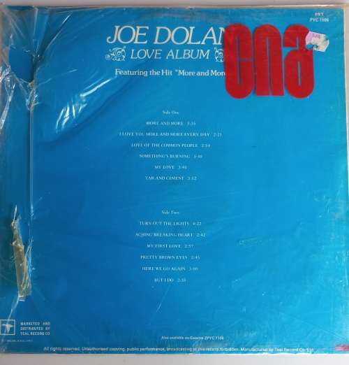 Joe Dolan - Love album LP