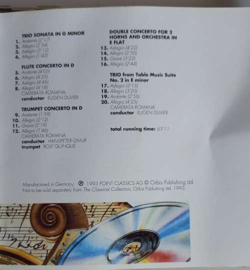 Telemann - Baroque masterpieces cd