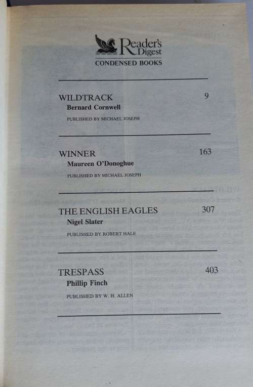 Reader`s digest condensed book: Wildtrack, Winner, The English eagles, Trespass