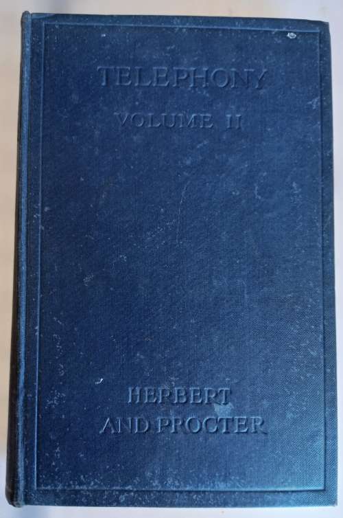 Telephony volume II - Herbert and Procter 1947