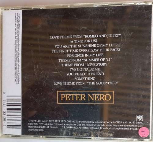 Peter Nero`s greatest hits cd