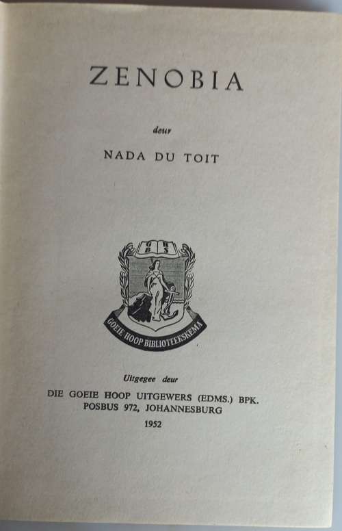 Zenobia deur Nada du Toit
