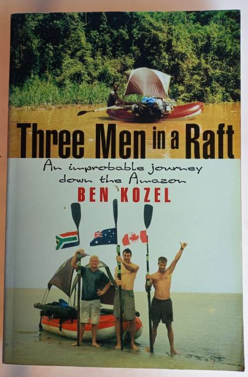 Three men in a raft by Ben Kozel