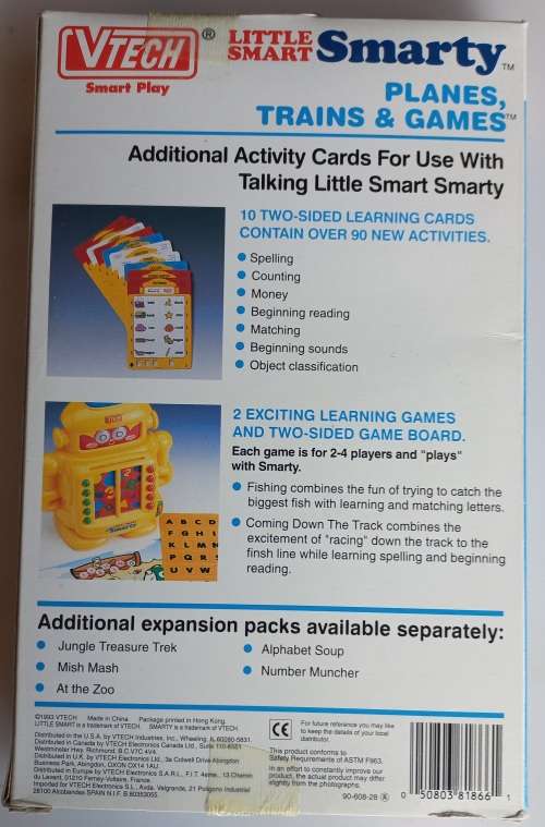 Vintage Little Smart Smarty cards: Planes, Trains and games