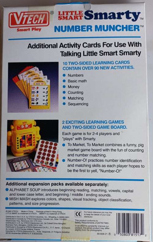 Vintage Little Smart Smarty cards: Number Muncher