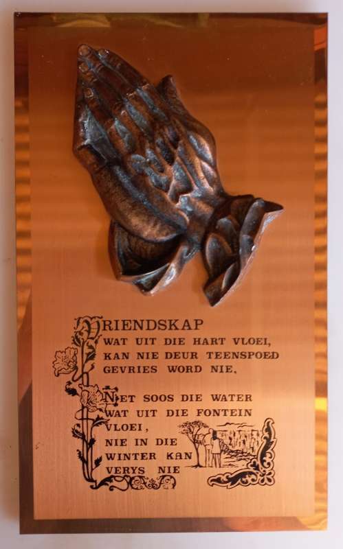 Copper plated wall plaque
